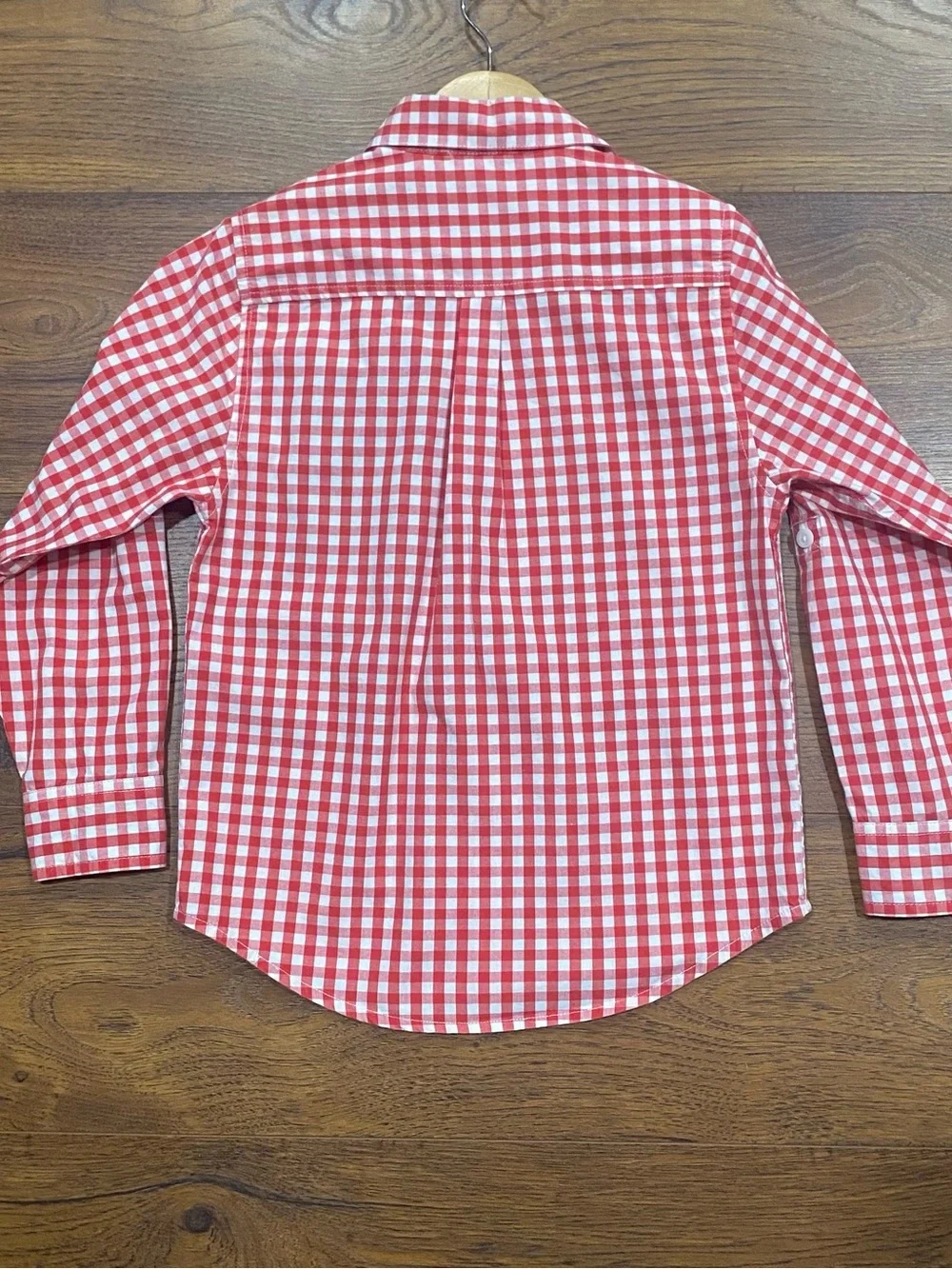 Gymboree Boy’s ‘Farming Friends’ Red and White Gingham L/S Shirt Size 6
